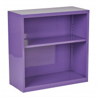 OSP Home Furnishings HPBC512 Metal Bookcase in Purple Finish